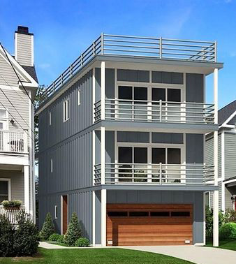New construction home rendering in Downtown Raleigh