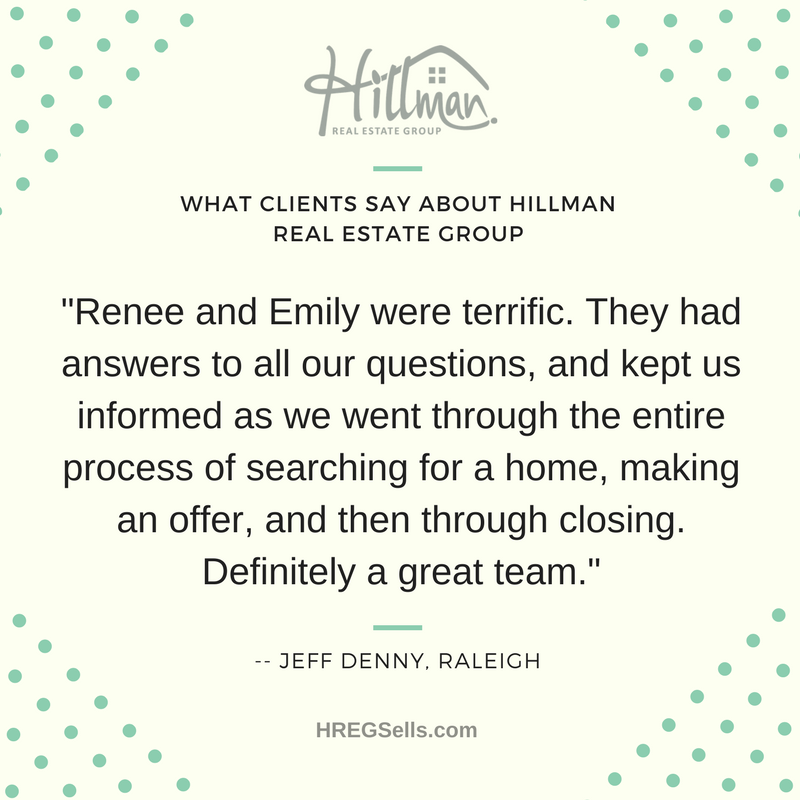 Five-Star Review of Hillman Real Estate Group - Renee Hillman and Emily Link