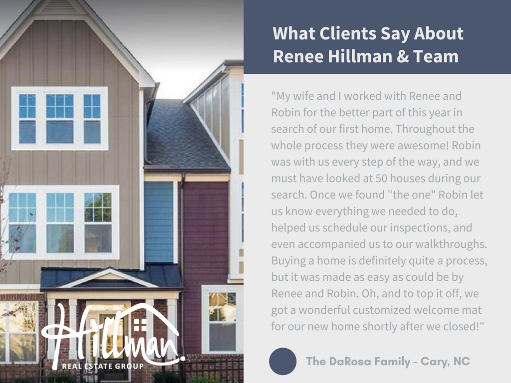 Renee Hillman realtor review - Cary, NC - Hillman Real Estate Group