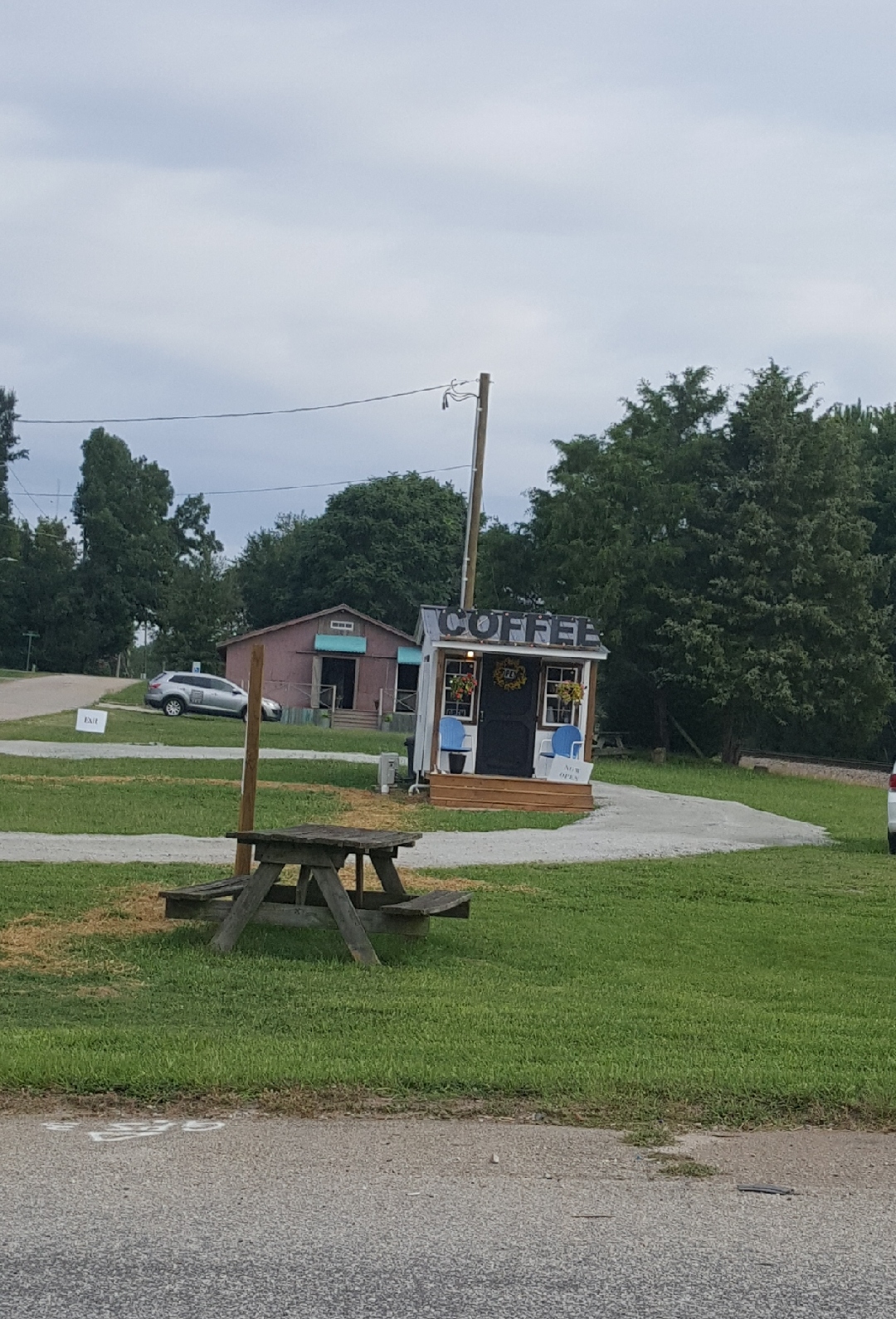 Check out this fun "coffee shack" in Youngsville, NC where local residents love to get their caffeine fix!