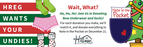 Hillman Real Estate Group Note in the Pocket Undie and Sock Drive